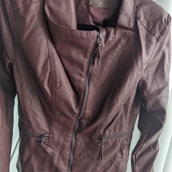 BLANKNYC faux leather jacket NWOT - Oxblood - Picture 4 of 6
